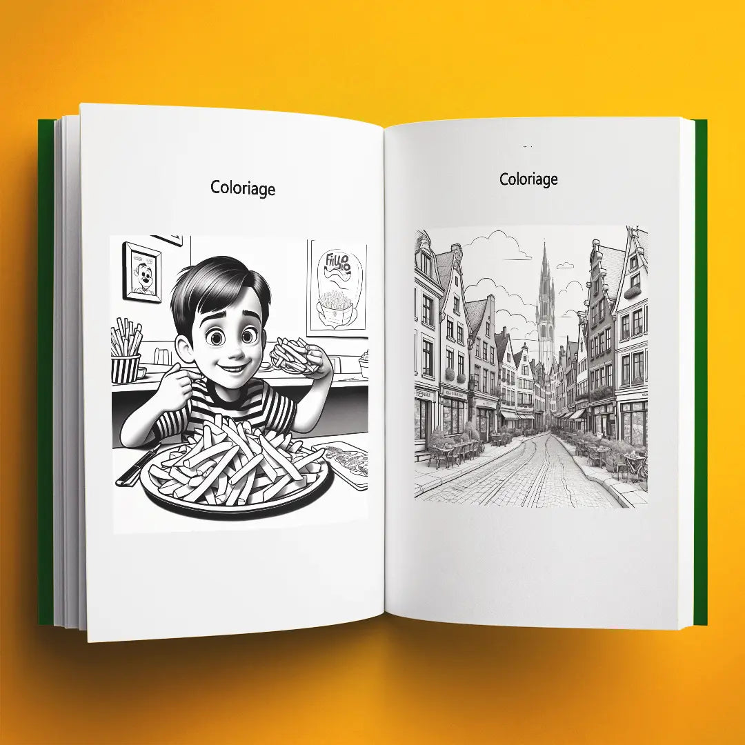 Coloriages du livre pour enfants Découvrir la Belgique en s'amusant (6-12 ans)