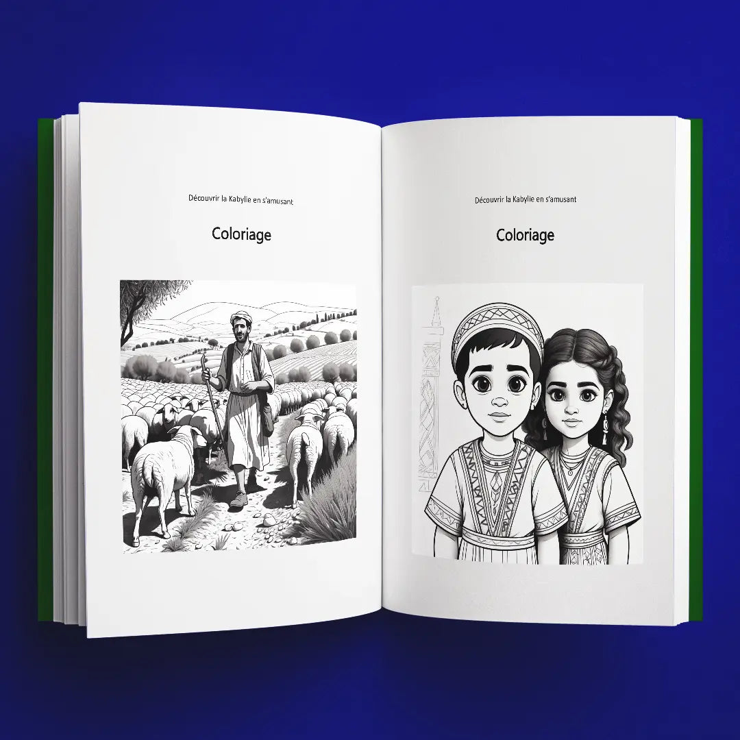 Coloriages du livre pour enfants Découvrir la Kabylie en s'amusant (6-12 ans)