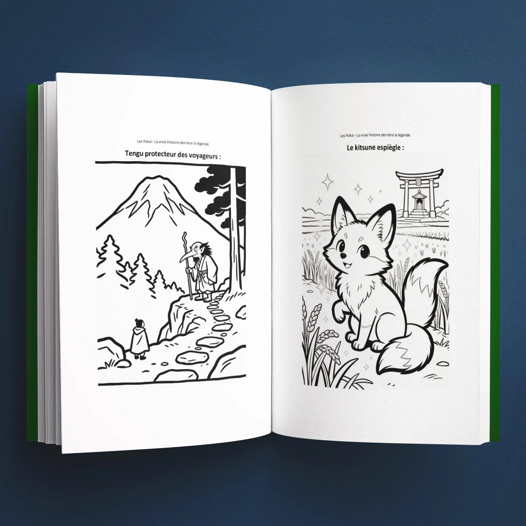 Coloriages du livre pour enfants Les yokai : la vraie histoire derrière la légende (6-12 ans)