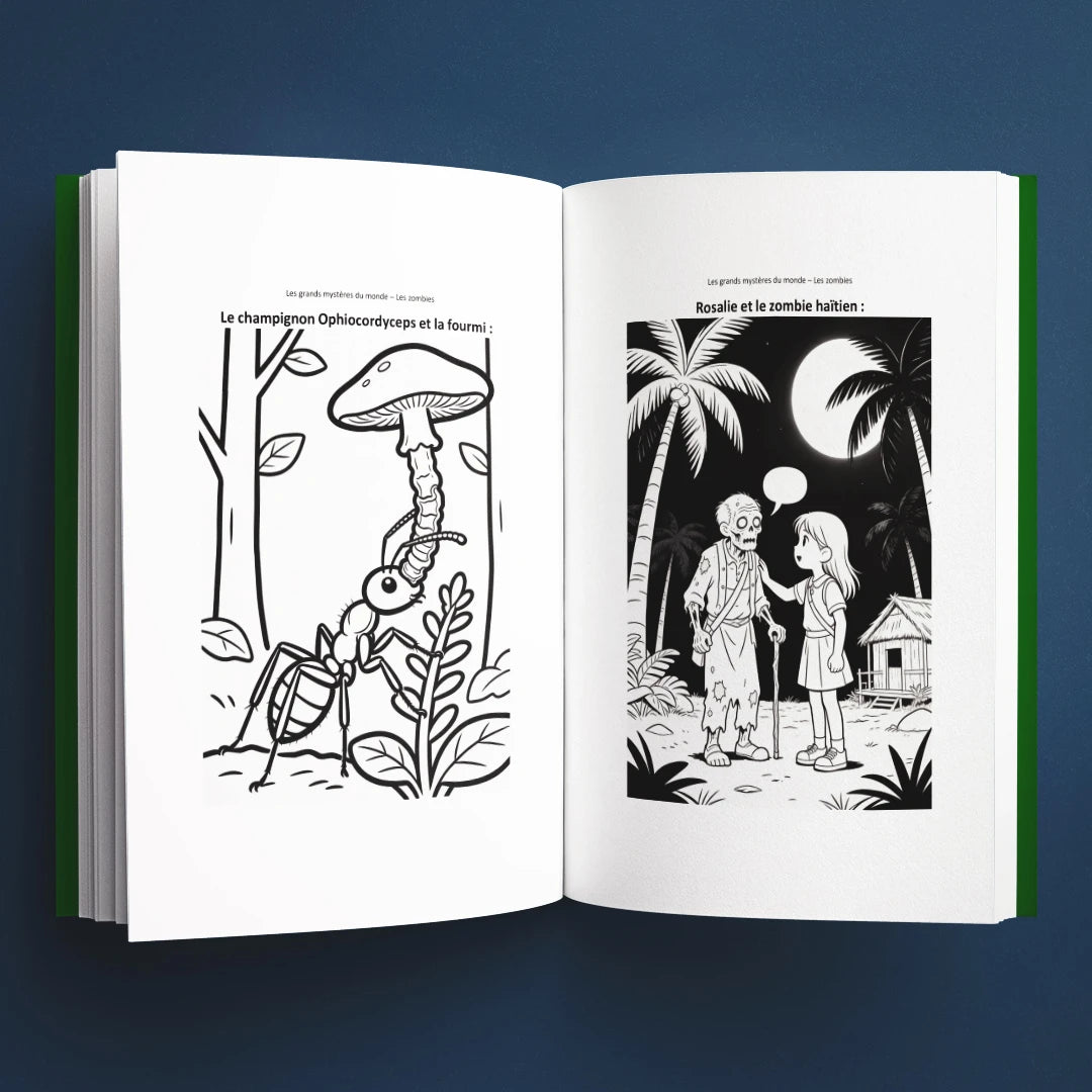 Coloriages du livre pour enfants Les zombies : la vraie histoire derrière le mystère (6-12 ans)