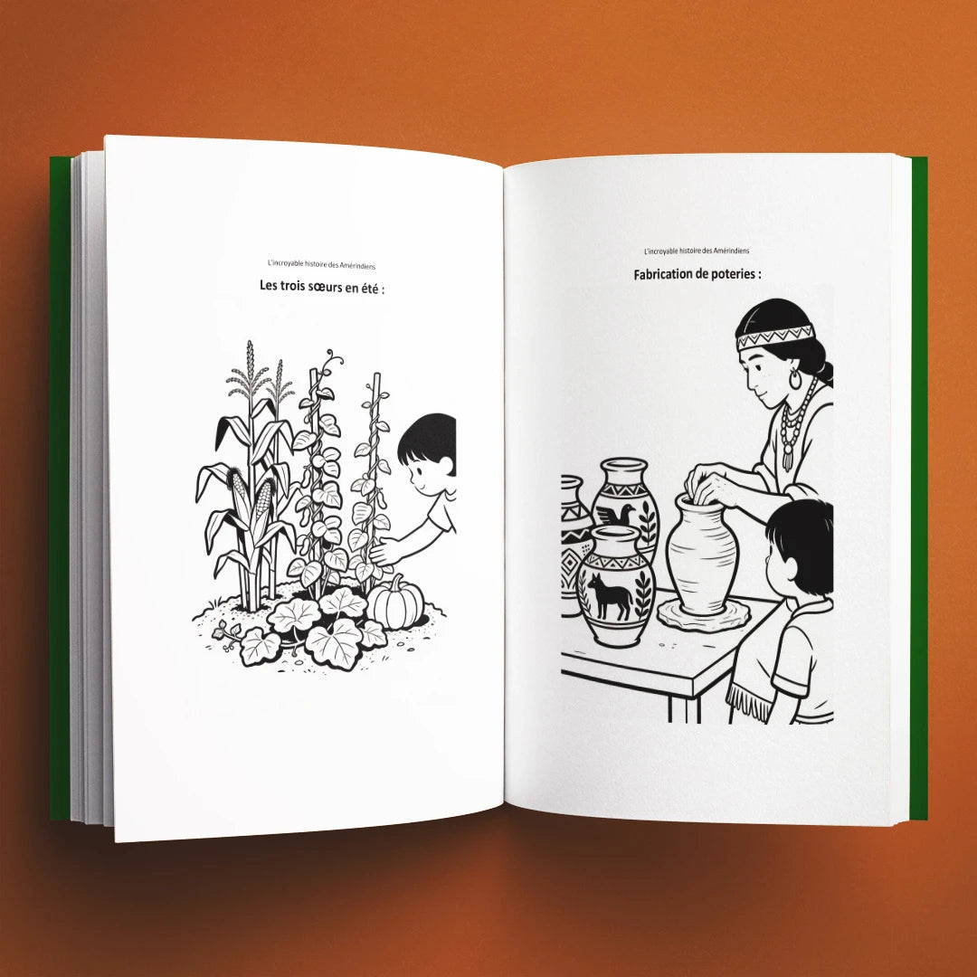 Coloriages du livre pour enfants L'incroyable histoire des Amérindiens (7-12 ans)