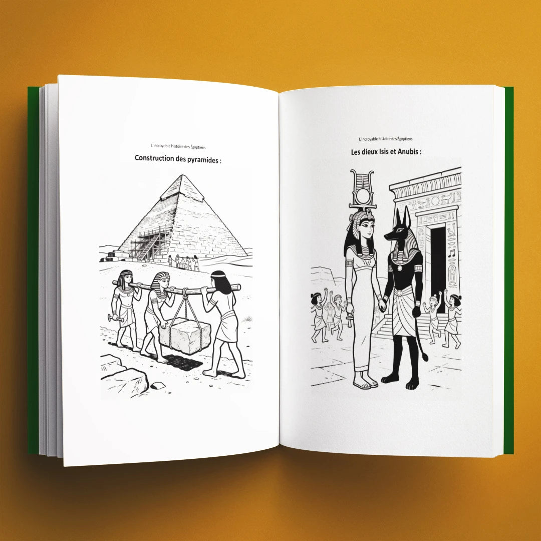 Coloriages du livre pour enfants L'incroyable histoire des Égyptiens (7-12 ans)