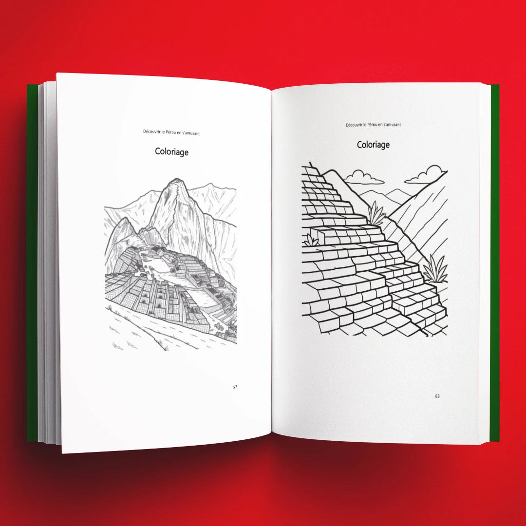 Coloriages du livre pour enfants Découvrir le Pérou en s'amusant (6-12 ans)