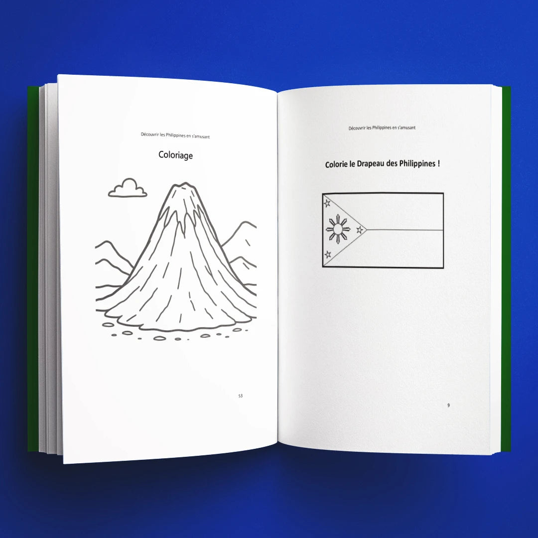 Coloriages du livre pour enfants Découvrir les Philippines en s'amusant (6-12 ans)