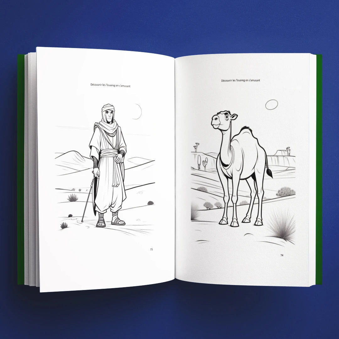 Coloriages du livre pour enfants Découvrir les Touaregs en s'amusant (6-12 ans)