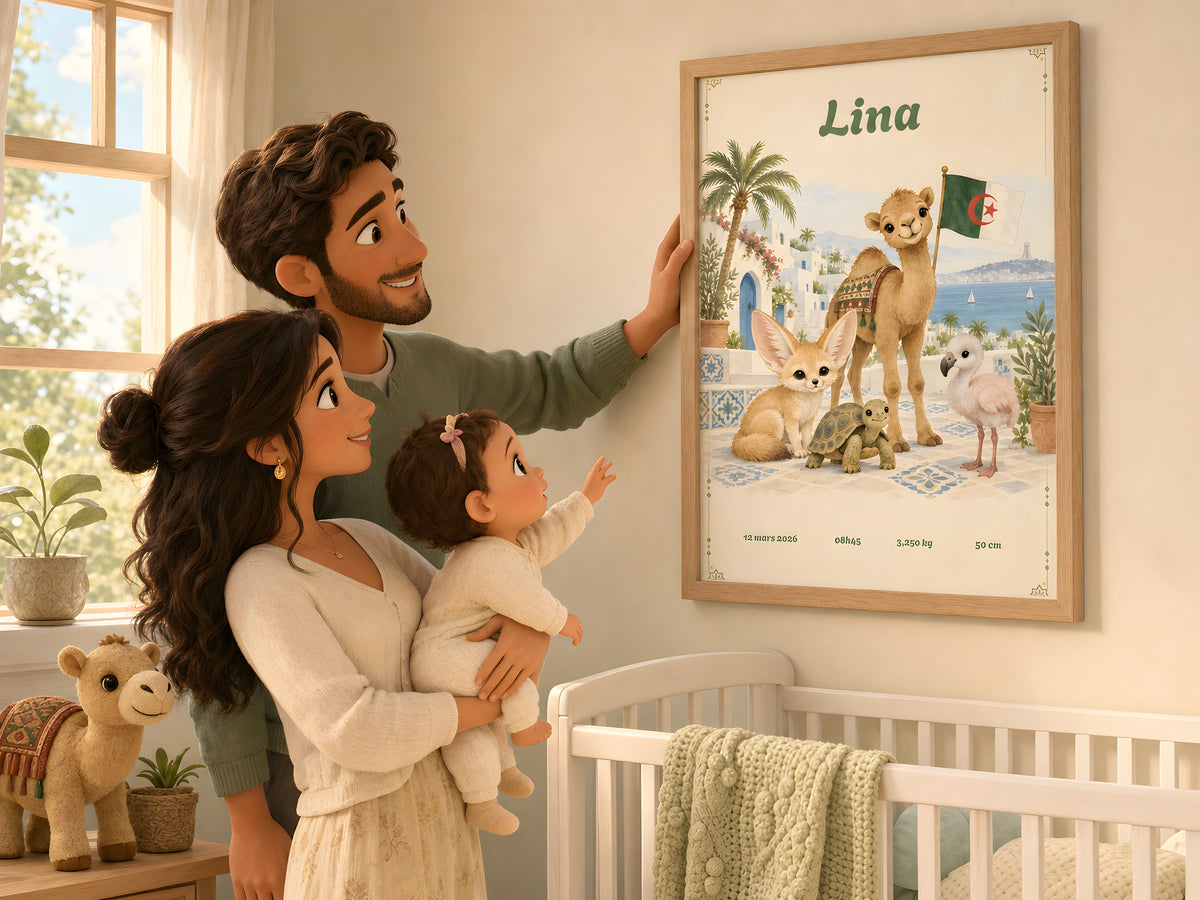 Affiches de naissance personnalisées : livres enfants Mon Kid Shop