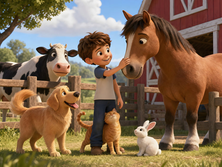Animaux de la maison et de la ferme : livres enfants Mon Kid Shop