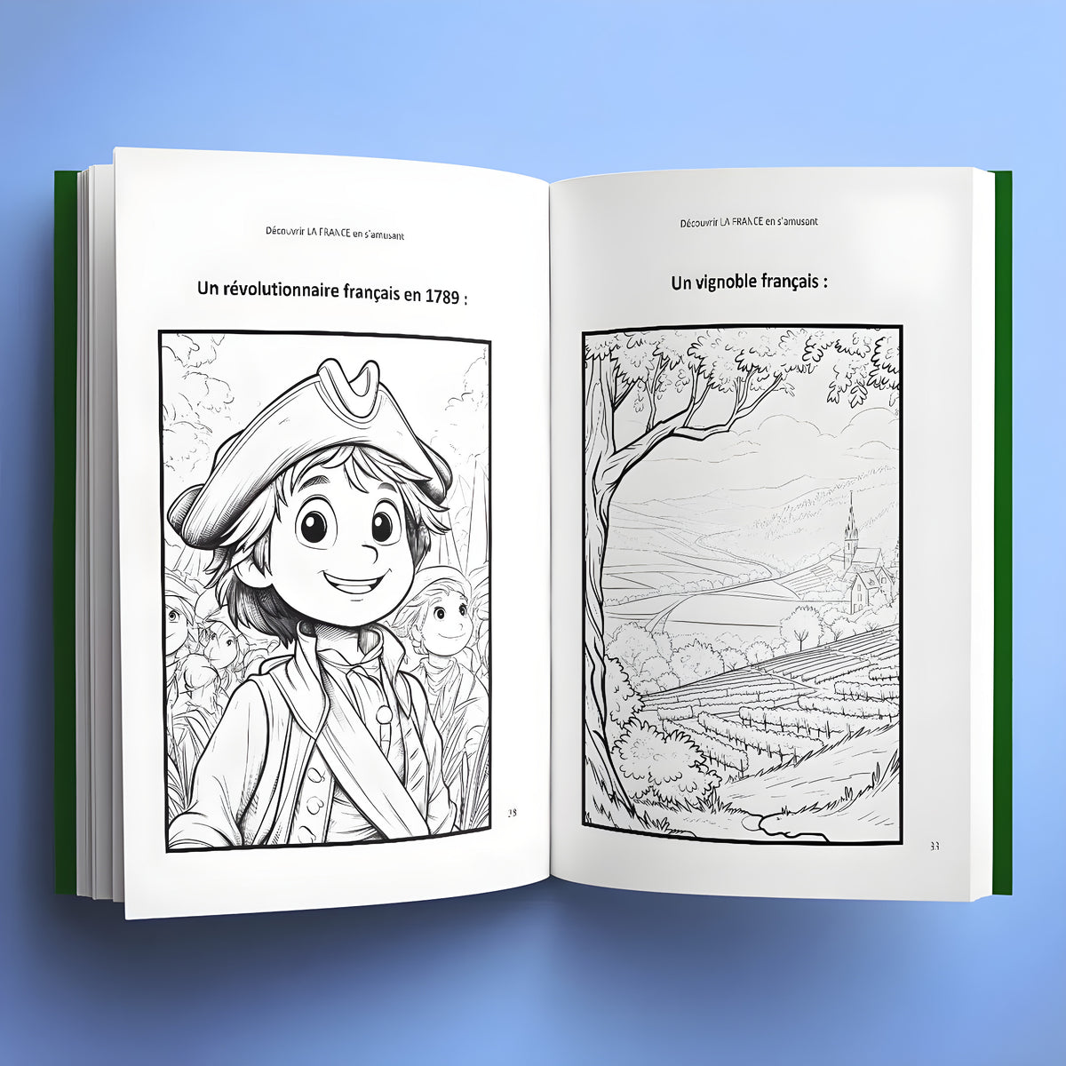 Pages de coloriage incluses dans un livre pour enfants de 6 à 12 ans
