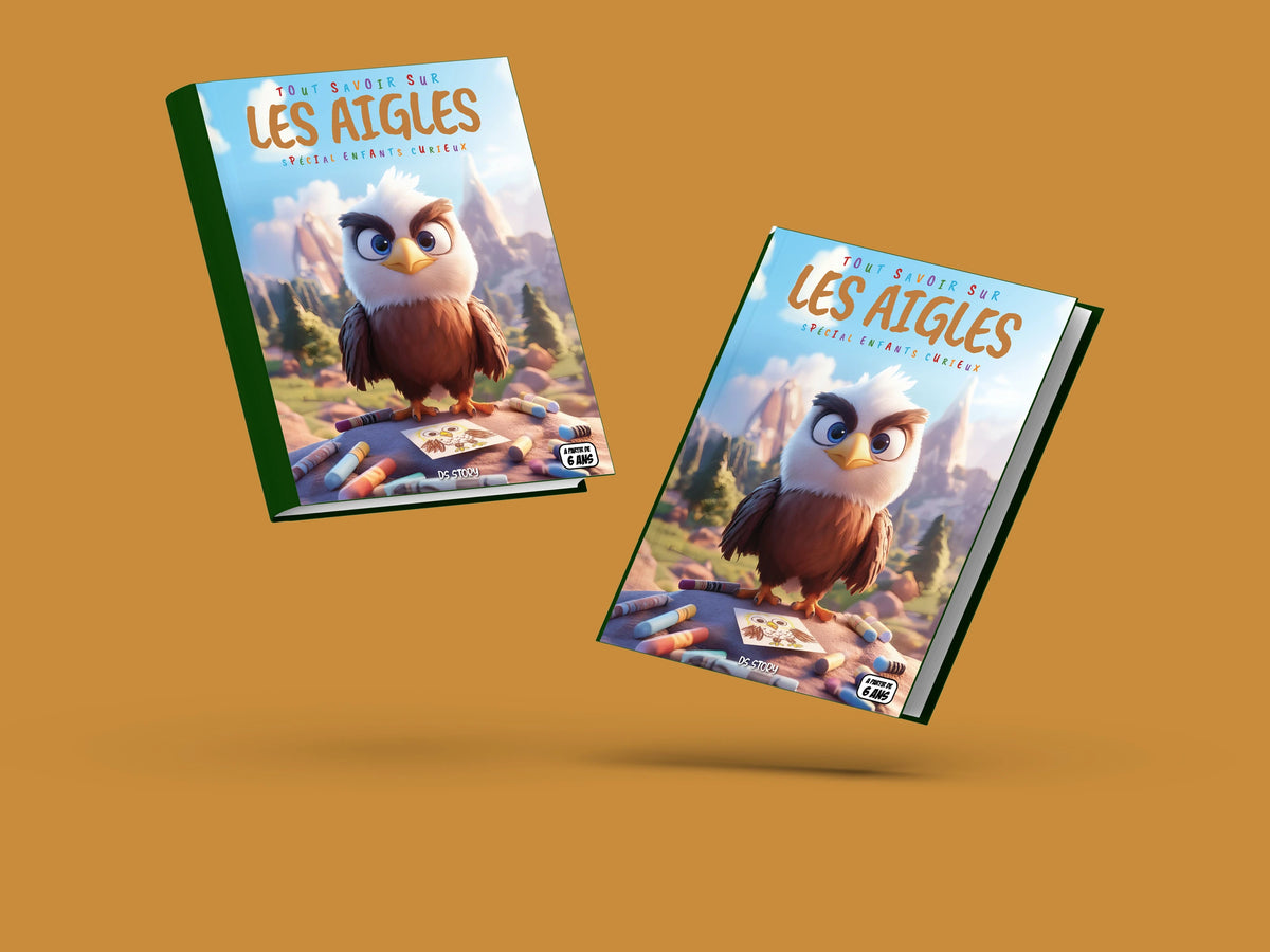 Couverture du livre pour enfants Tout savoir sur les aigles (6-12 ans)