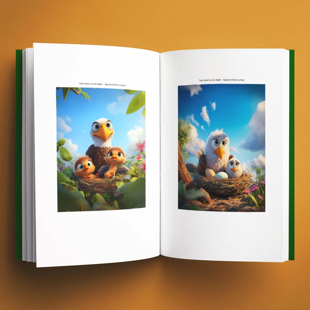 Illustrations du livre pour enfants Tout savoir sur les aigles (6-12 ans)