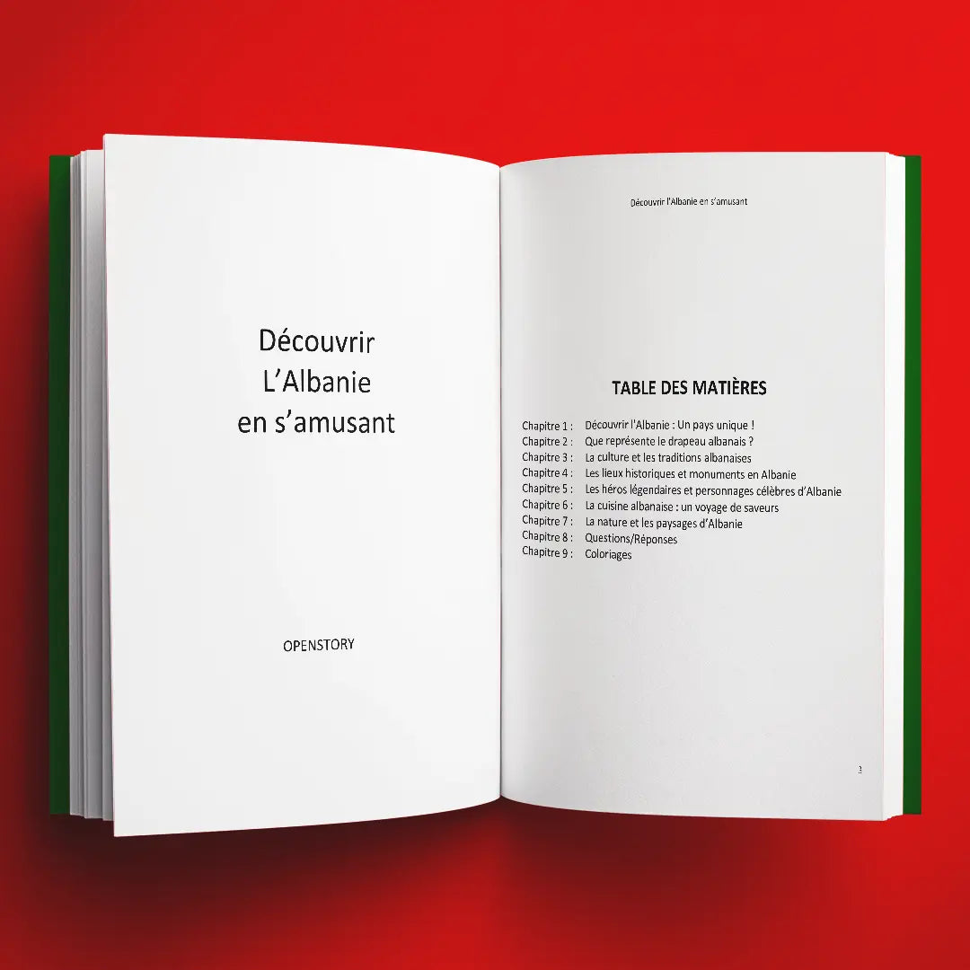 Extrait des chapitres du livre pour enfants Découvrir L'Albanie en s'amusant (6-12 ans)