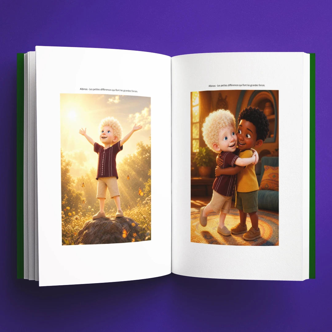 Illustrations du livre pour enfants Albinos : les petites différences qui font les grandes forces (6-12 ans)