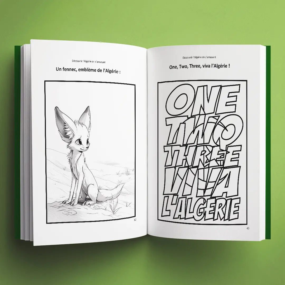Coloriages du livre pour enfants Découvrir L'Algérie en s'amusant (6-12 ans)