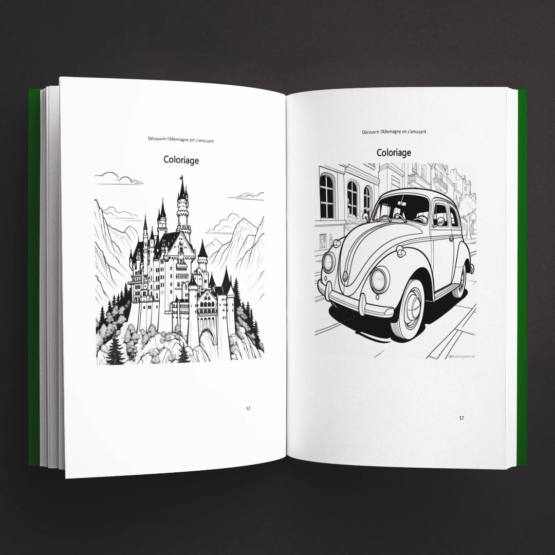 Coloriages du livre pour enfants Découvrir l'Allemagne en s'amusant (6-12 ans)
