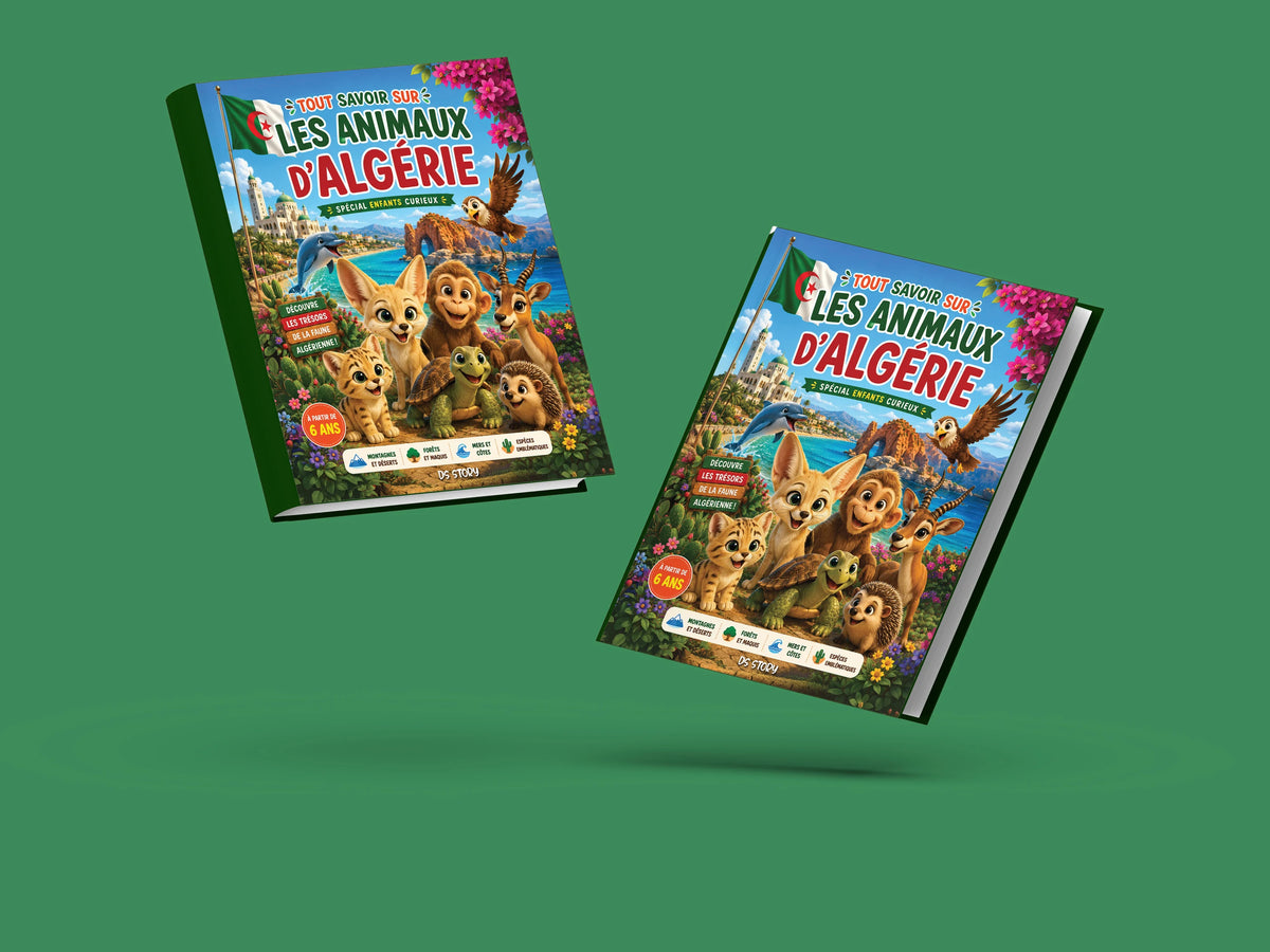 Couverture du livre pour enfants Tout savoir sur les animaux d'Algérie (6-12 ans)