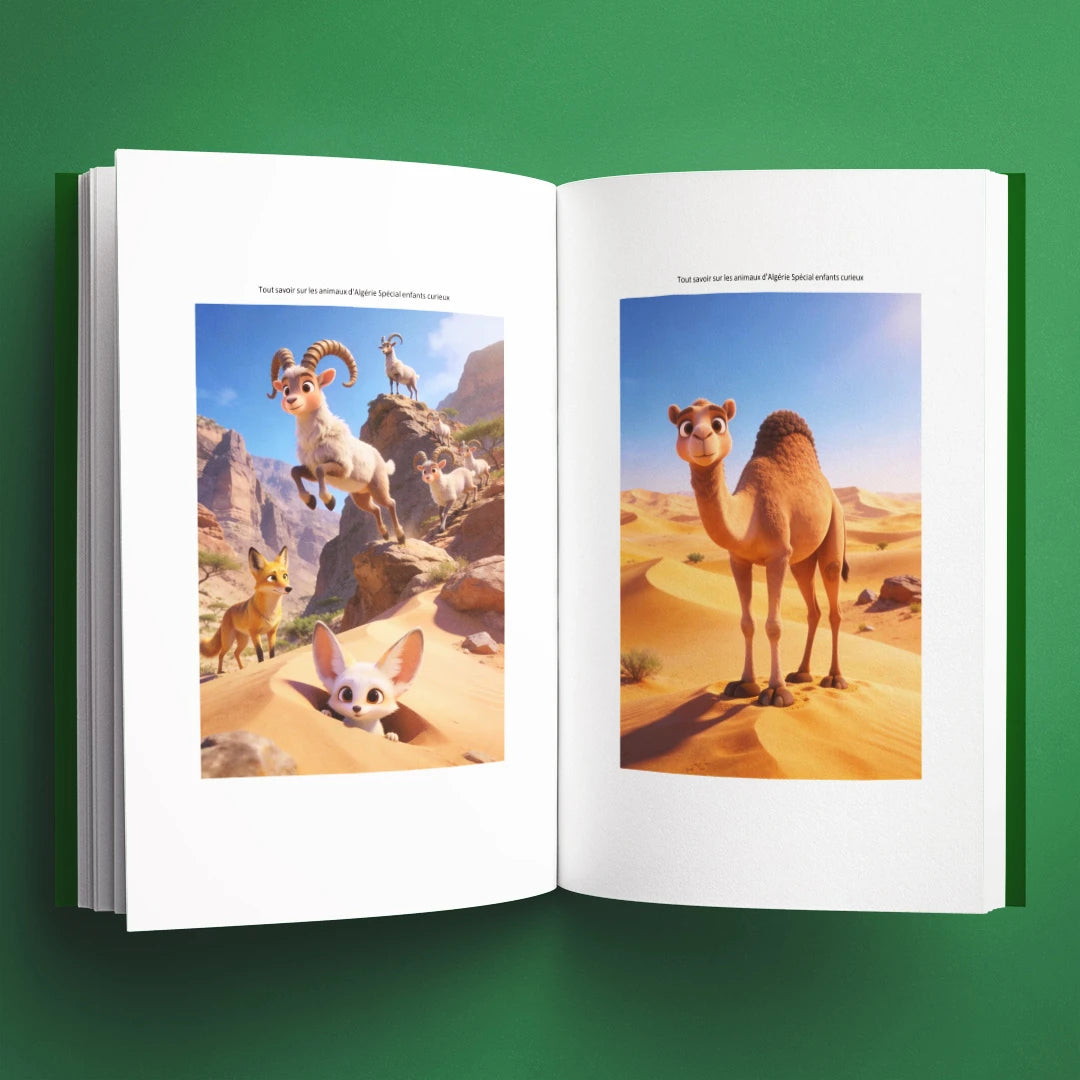 Illustrations du livre pour enfants Tout savoir sur les animaux d'Algérie (6-12 ans)