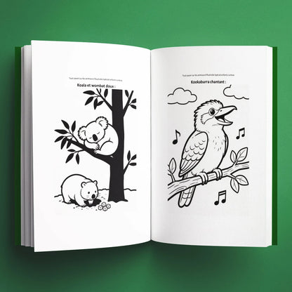 Coloriages du livre pour enfants Tout savoir sur les animaux d'Australie (6-12 ans)