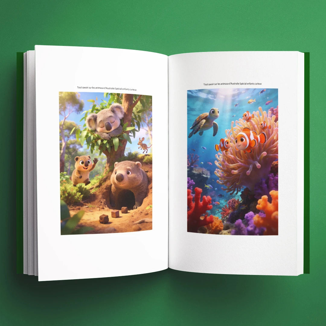 Illustrations du livre pour enfants Tout savoir sur les animaux d'Australie (6-12 ans)