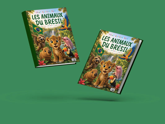 Couverture du livre pour enfants Tout savoir sur les animaux du Brésil (6-12 ans)