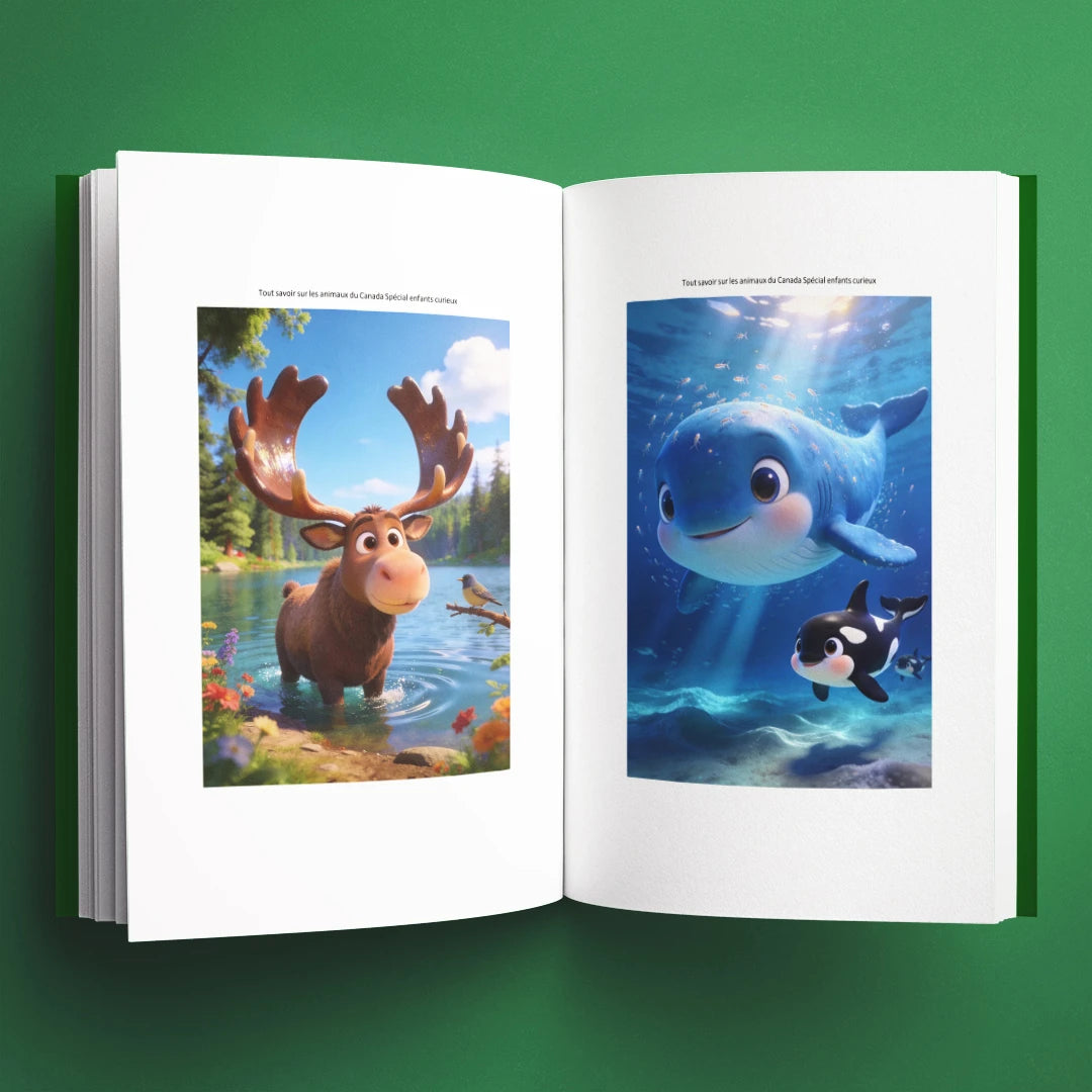 Illustrations du livre pour enfants Tout savoir sur les animaux du Canada (6-12 ans)