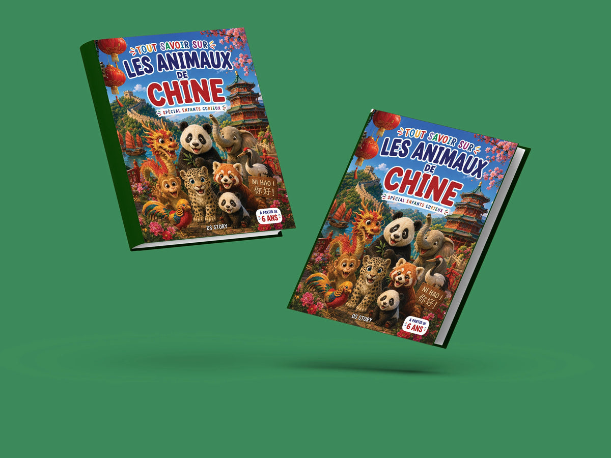 Couverture du livre pour enfants Tout savoir sur les animaux de Chine (6-12 ans)
