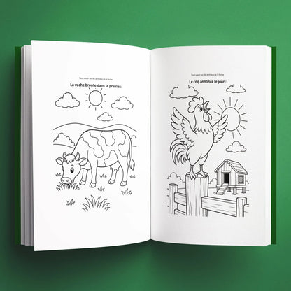 Coloriages du livre pour enfants Tout savoir sur les animaux de la ferme (6-12 ans)