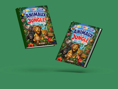 Couverture du livre pour enfants Tout savoir sur les animaux de la jungle (6-12 ans)