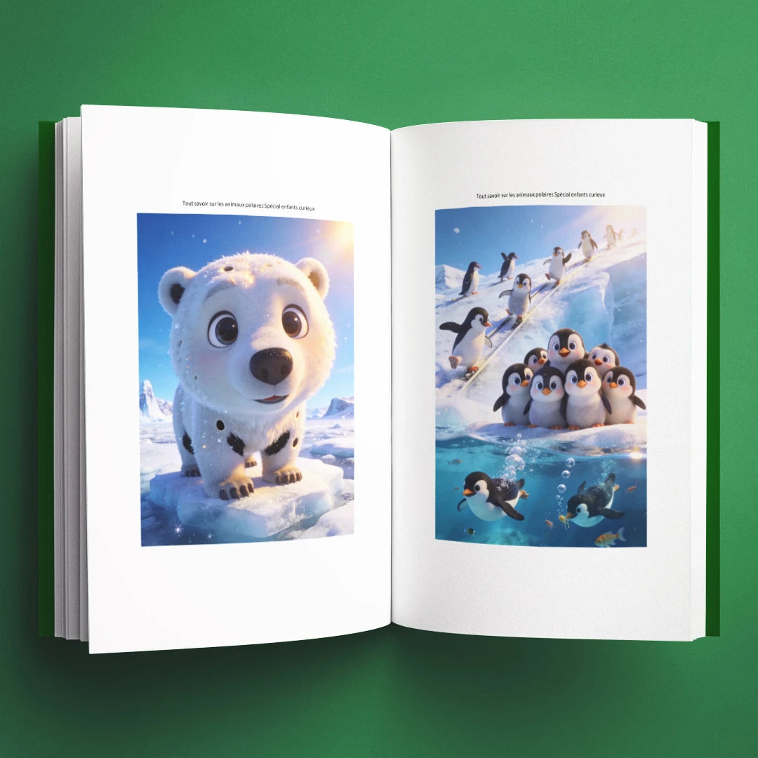 Illustrations du livre pour enfants Tout savoir sur les animaux polaires (6-12 ans)