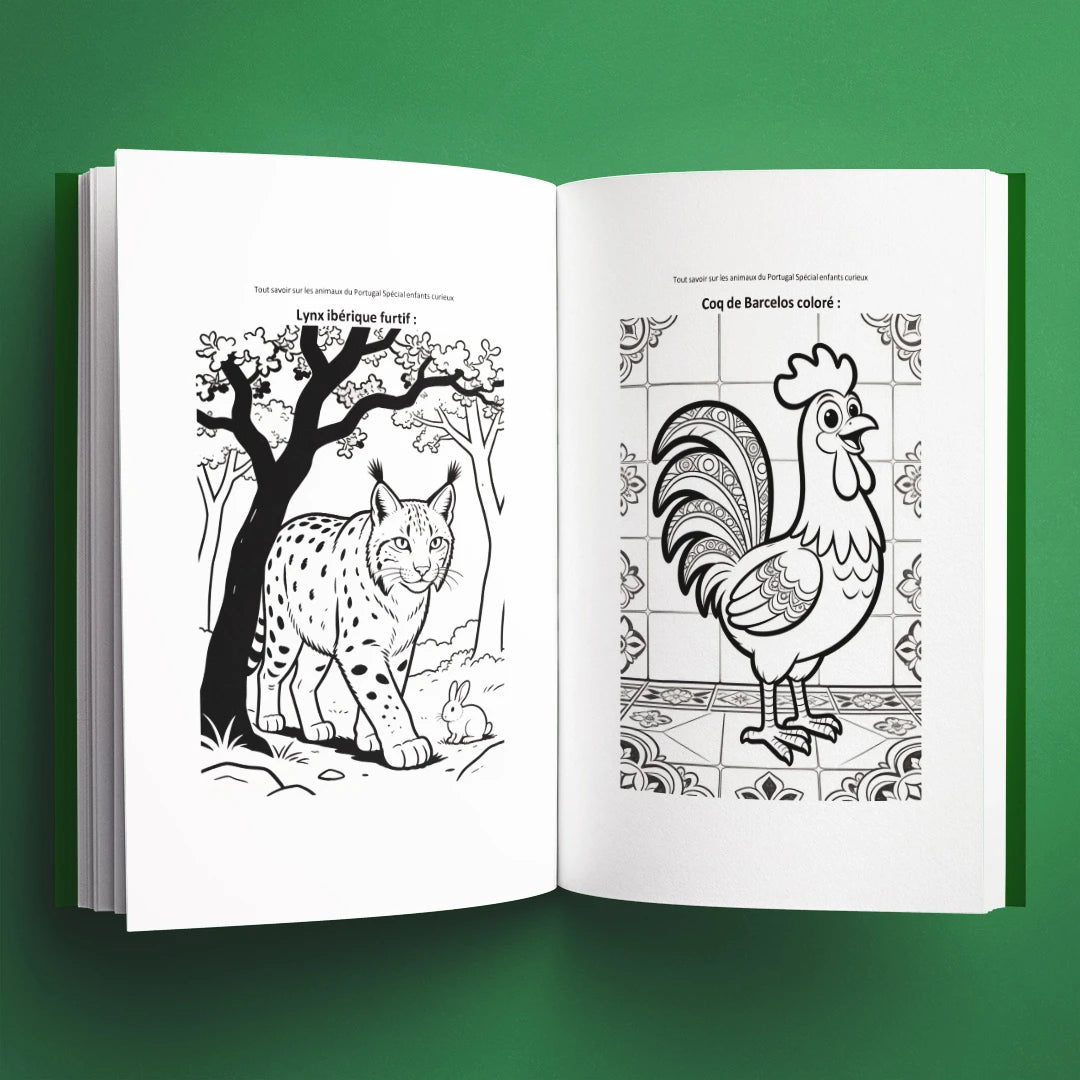 Coloriages du livre pour enfants Tout savoir sur les animaux du Portugal (6-12 ans)