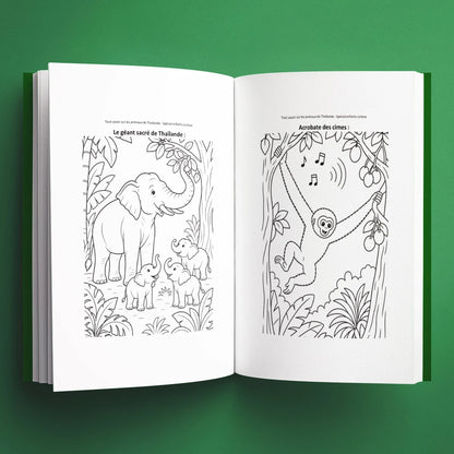 Coloriages du livre pour enfants Tout savoir sur les animaux de Thaïlande (6-12 ans)