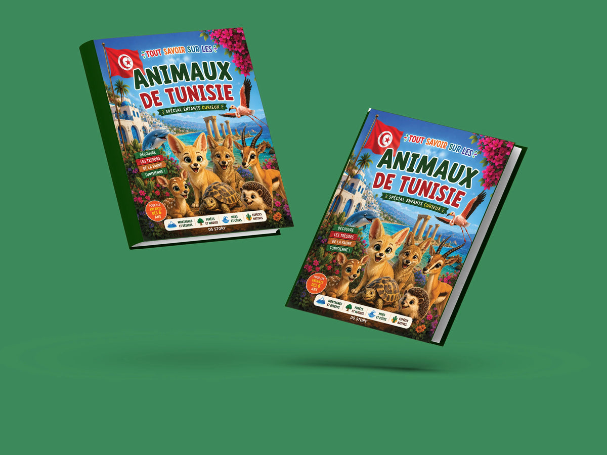Couverture du livre pour enfants Tout savoir sur les animaux de Tunisie (6-12 ans)