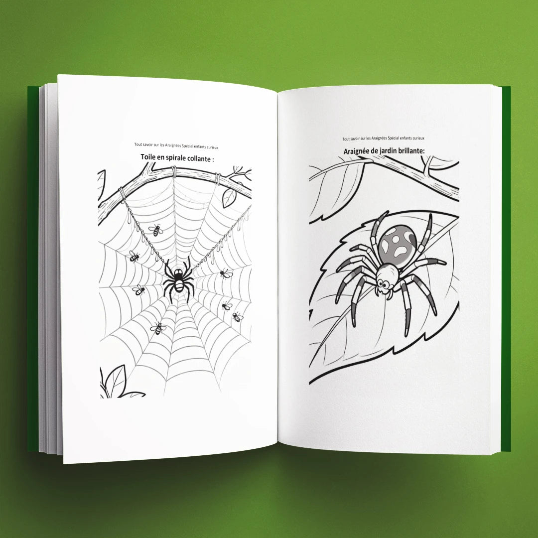 Coloriages du livre pour enfants Tout savoir sur les araignées (6-12 ans)