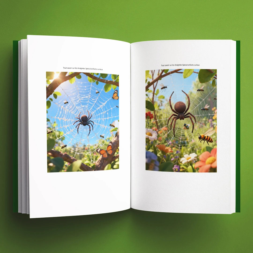 Illustrations du livre pour enfants Tout savoir sur les araignées (6-12 ans)
