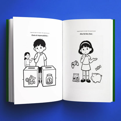 Coloriages du livre pour enfants J'apprends à gérer mon argent : Mon argent de poche (6-12 ans)