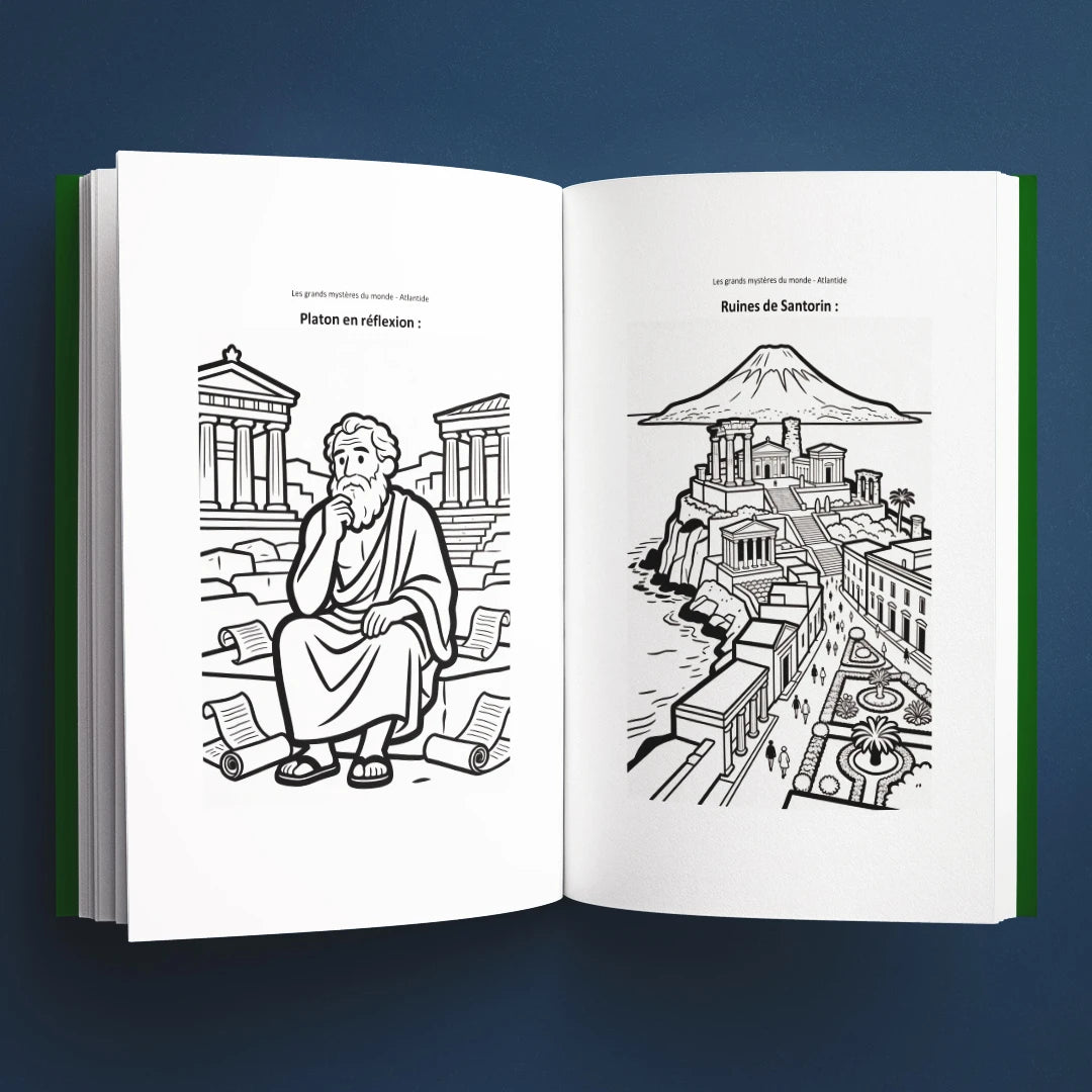 Coloriages du livre pour enfants L'Atlantide : la vraie histoire derrière le mystère (6-12 ans)