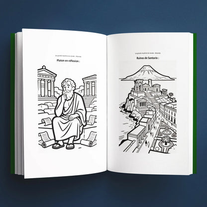 Coloriages du livre pour enfants L'Atlantide : la vraie histoire derrière le mystère (6-12 ans)
