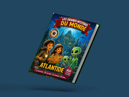 Couverture du livre pour enfants L'Atlantide : la vraie histoire derrière le mystère (6-12 ans)