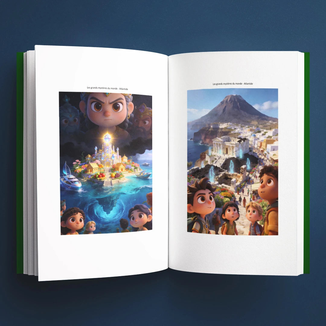 Illustrations du livre pour enfants L'Atlantide : la vraie histoire derrière le mystère (6-12 ans)