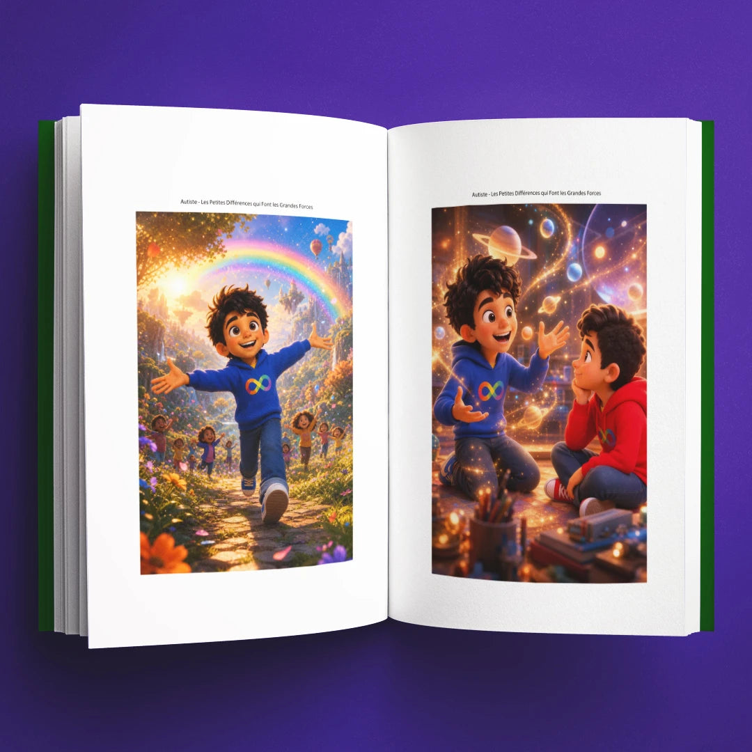 Illustrations du livre pour enfants Autiste : les petites différences qui font les grandes forces (6-12 ans)
