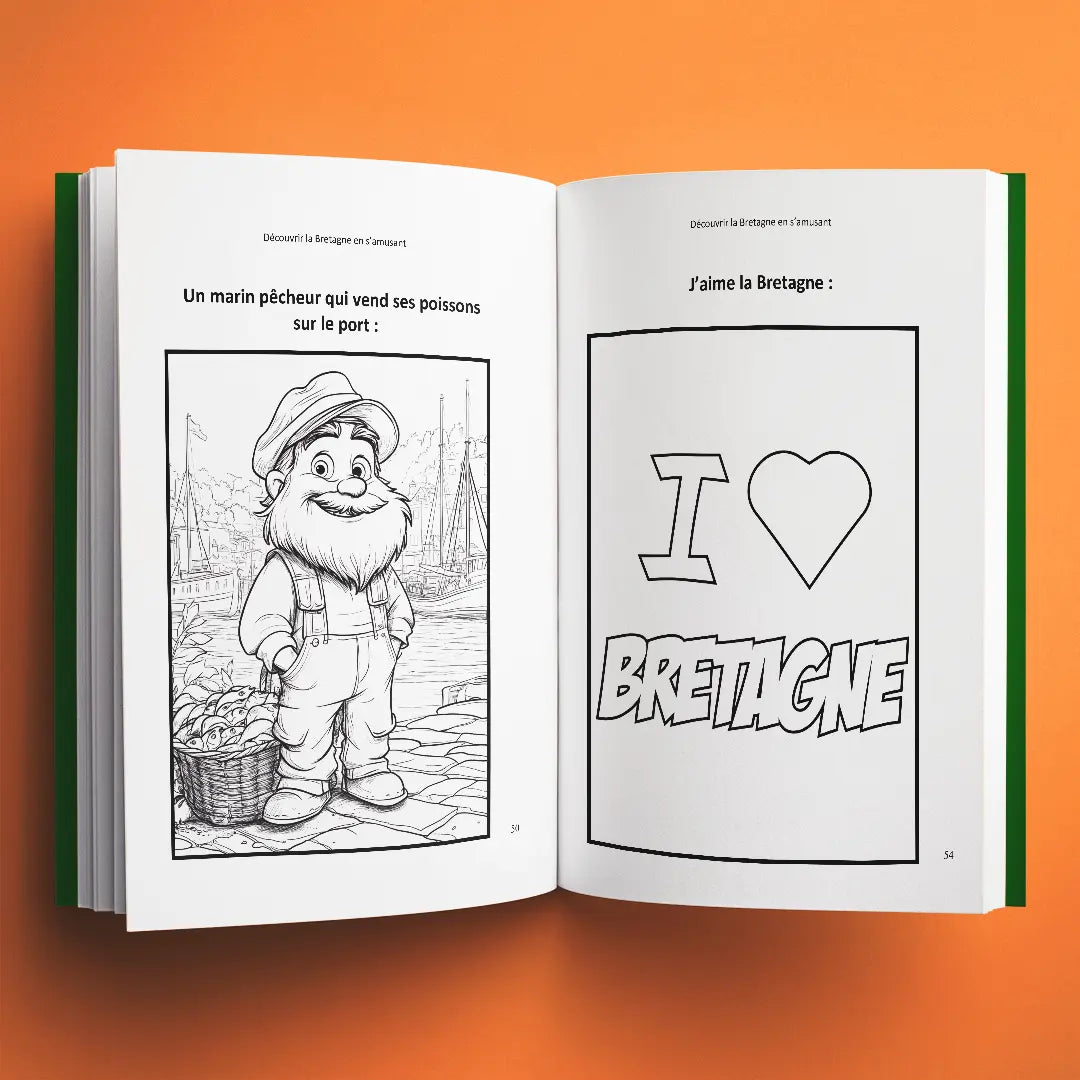 Coloriages du livre pour enfants Découvrir la Bretagne en s'amusant (6-12 ans)