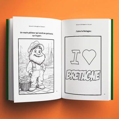 Coloriages du livre pour enfants Découvrir la Bretagne en s'amusant (6-12 ans)