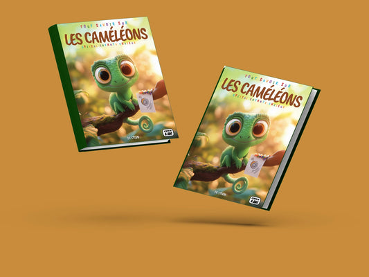Couverture du livre pour enfants Tout savoir sur les caméléons (6-12 ans)