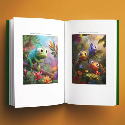 Illustrations du livre pour enfants Tout savoir sur les caméléons (6-12 ans)