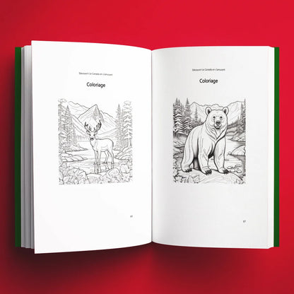 Coloriages du livre pour enfants Découvrir le Canada en s'amusant (6-12 ans)