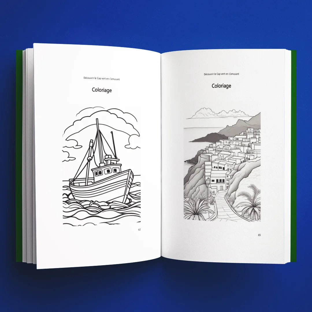 Coloriages du livre pour enfants Découvrir le Cap-Vert en s'amusant (6-12 ans)