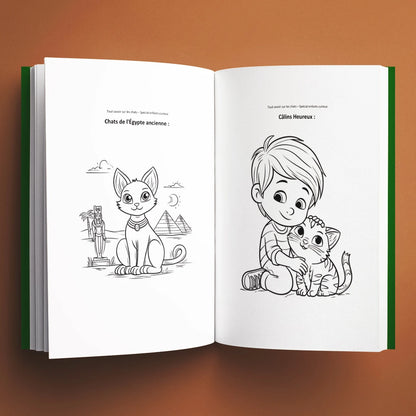 Coloriages du livre pour enfants Tout savoir sur les chats (6-12 ans)