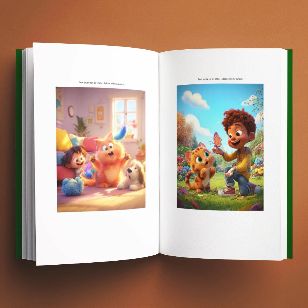 Illustrations du livre pour enfants Tout savoir sur les chats (6-12 ans)