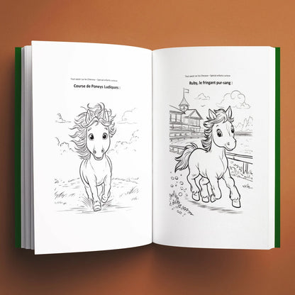 Coloriages du livre pour enfants Tout savoir sur les chevaux (6-12 ans)