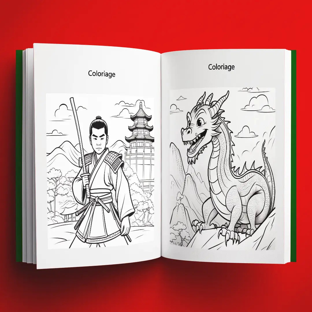 Coloriages du livre pour enfants Découvrir la Chine en s'amusant (6-12 ans)