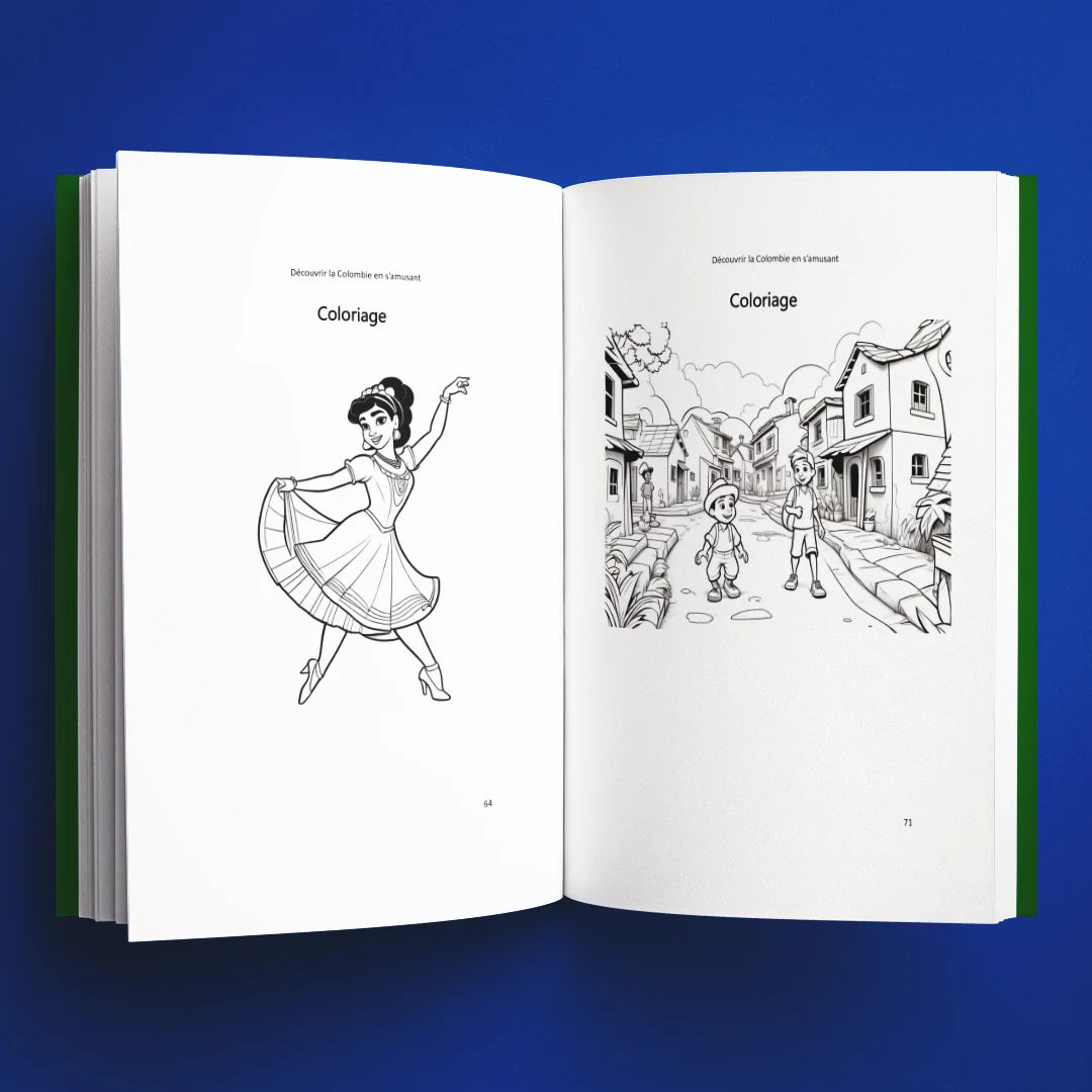 Coloriages du livre pour enfants Découvrir la Colombie en s'amusant (6-12 ans)